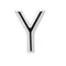 Platinum Initial Letter 'Y' Stud Earring (Single Earring)