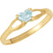 14k Yellow Gold December CZ Birthstone Ring, Size 3