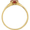 14k Yellow Gold April CZ Birthstone Ring, Size 3