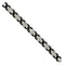 Men's Brushed and Polished Stainless Steel Black IP-Plated with CZ Bracelet, 8.25"