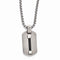 Edward Mirell Titanium Dog Tag and Cable Pendant Necklace, 20"