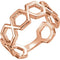 Geometric Hexagon Ring, 14k Rose Gold