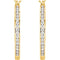 Diamond Channel Set Hoop Earrings, 14k Yellow Gold (1/2 Ctw, Color G-H, Clarity I1)