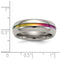 Edward Mirell Titanium Multi-Colored Anodized Center 7mm Comfort-Fit Band