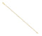 14k Yellow Gold 1.3mm Diamond-Cut Box Chain, Extender Safety Chain, 2.25"