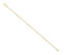 14k Yellow Gold 1mm Solid Box Chain, Extender Safety Chain, 3.50"