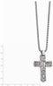 Edward Mirell Titanium Casted Cross Pendant Necklace, 20"