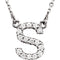 14k Yellow Gold Diamond Initial 'S' 1/6 Cttw Necklace, 16" (GH Color, I1 Clarity)