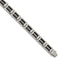 Men's Polished Stainless Steel Black IP Plated Cable Link Bracelet, 8.5"