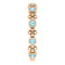 Genuine Aquamarine Beaded Ring, 14k Rose Gold