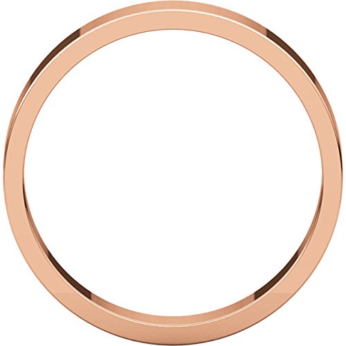 Slim-Profile 4mm Flat Stacking Band, 14k Rose Gold, Size 9