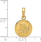 14k Yellow Gold Saint Christopher Medal Pendant (20X12 MM)