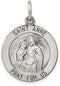 Sterling Silver Antiqued Saint Anne Medal (25X20MM)