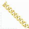 Men's Polished 14k Yellow Gold 27.5mm Heavy Curb Link Bracelet, 9"