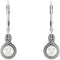 White Freshwater Cultured Pearl Beaded Earrings, Rhodium-Plated 14k White Gold