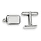 Rhodium-Plated Sterling Silver Rectangle Cuff Links, 16X11MM