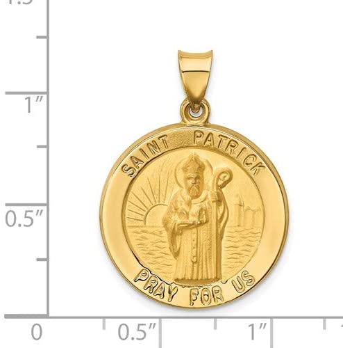 14k Yellow Gold St. Patrick Medal Pendant (25X23MM)