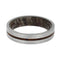 Ironwood Burl, Matte Titanium 5mm Comfort-Fit Deer Antler Sleeve Wedding Band