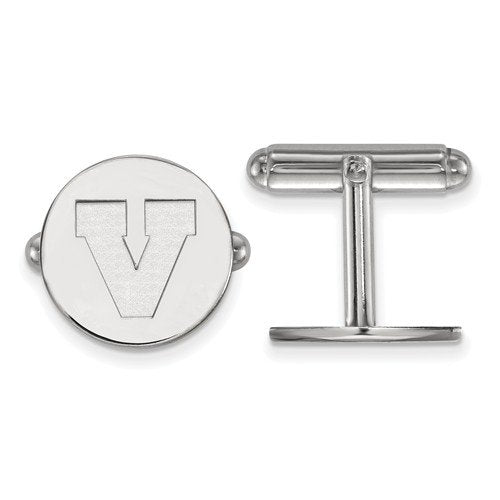 Rhodium-Plated Sterling Silver University Of Virginia Cuff Links, 15MM