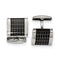 Stainless Steel Black IP-Plated Laser Cut Design Square Cuff Links