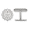 Rhodium-Plated Sterling Silver, University of North Dakota Crest, Cuff Links, 15MM