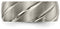 Satin-Brushed, Grey Titanium Swirl Design 8mm Grooved Edge Band, Size 8