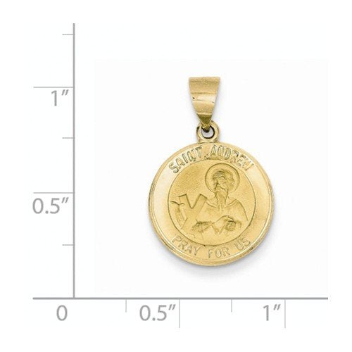 14k Yellow Gold St. Andrew Medal Pendant (17X15MM)