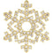 Diamond Snowflake 14k Yellow Gold Pendant