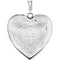 Inlaid Heart with Cross Sterling Silver Locket (25.23X23.67 MM)