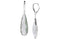 Two-Sided 27.9 Ctw Checkerboard Green Quartz Pear Sterling Silver Earrings