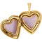 Infinity Cross and Roses 14k Yellow Gold Heart Locket Pendant (15.75X15.75 MM)