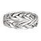 Hand-Braided 6.5mm Comfort Fit 14k White Gold Band, Size 8