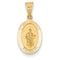 14k Yellow Gold Satin St. Jude Thaddeus Medal Charm Pendant (18X11 MM)