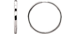 Hoop Earrings, 14k White Gold (34.25mm)