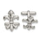 Stainless Steel Satin Fleur De Lis, Bullet Back Cuff Links