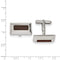 Stainless Steel Wood Inlay Rectangle Cuff Links, 23MMX12MM