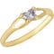 14k Yellow Gold July CZ Birthstone Ring, Size 3