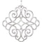 20-Stone Diamond Scroll Filigree Sterling Silver Pendant (1/10 Ctw)