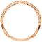 Dot-Dot-Dot-Dash 2.5mm 14k Rose Gold Stacking Ring