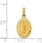 14k Yellow Gold Our Lady of Guadalupe Medal Charm (20X11MM)