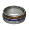 Koa Wood, Meteorite, Lapis Lazuli 10MM Comfort-Fit Titanium Wedding Band, Size 8