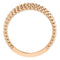 Beaded Criss-Cross Ring, 14k Rose Gold