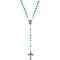 Green Jadeite Rosary Beads, Sterling Silver