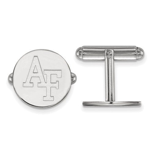 Rhodium-Plated Sterling Silver UNITED STATES Air Force Academy Cuff Links, 15MM