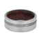 The Men's Jewelry Store (Unisex Jewelry) Gibeon Meteorite, Brushed Titanium 8mm Bloodwood Comfort-Fit Band