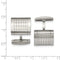 Stainless Steel Polished Laser Cut Design Square Cuff Links