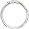 Diamond Knot Comfort-Fit Ring, Rhodium-Plated 14k White Gold (1/5 Ctw, Color G-H, Clarity I1 ), Size 7