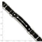 Men's Brushed and Polished Stainless Steel Black IP-Plated Bracelet, 8.5"