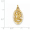 14k Yellow Gold Saint Christopher Medal Pendant (29X15MM)