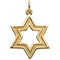 14k Yellow Gold Star of David Pendant (Made in Holy Land)